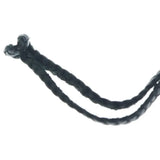 CHROME HEARTS LEATHER BRAID SCROLL TIP NECKLACE SILVER