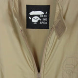 A BATHING APE BAPE 90S APE FACE STITCH QUILTED JACKET BLOUSON BEIGE