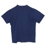 [L] A BATHING APE BAPE FRONT V LOGO PATCH CREWNECK T-SHIRT SHORT SLEEVE NAVY