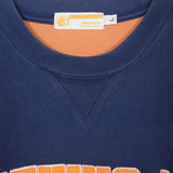 [L] A BATHING APE BAPE FRONT V LOGO PATCH CREWNECK T-SHIRT SHORT SLEEVE NAVY