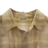 [4] AURALEE AIRY WOOL CHECK L/S SHIRT