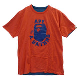 A BATHING APE DOUBLE-FACE FACE PATCH CREWNECK TEE