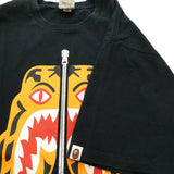 [XL] A BATHING APE BAPE TIGER SHARK T-SHIRT SHORT SLEEVE BLACK