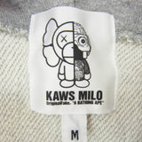 [M] BAPE X KAWS MILO FULL ZIP HOODIE GREY