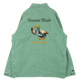 [XXL] HUMAN MADE GARMENT DYED COVERALL JACKET EMBROIDERY LIGHT GREEN