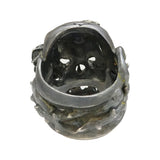 NUMBER (N)INE X MAGICAL DESIGN SKULL RING SILVER BLACK SIZE 17