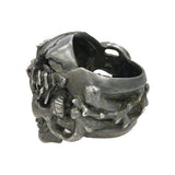 NUMBER (N)INE X MAGICAL DESIGN SKULL RING SILVER BLACK SIZE 17