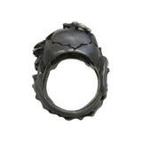NUMBER (N)INE X MAGICAL DESIGN SKULL RING SILVER BLACK SIZE 17