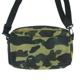 A BATHING APE BAPE 1ST CAMO CORDURA POUCH SHOULDER BAG GREEN KHAKI BLACK