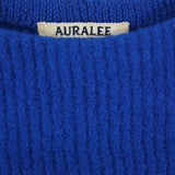 [5] AURALEE MERINO RIB KNIT BOAT NECK P/O BLUE