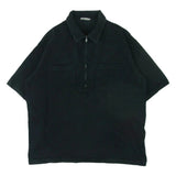 [3] AURALEE STAND UP HALF ZIP POLO SHIRT COTTON
