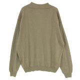 [3] AURALEE CASHMERE SILK KNIT SKIPPER POLO BROWN