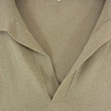 [3] AURALEE CASHMERE SILK KNIT SKIPPER POLO BROWN