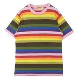 [M] A BATHING APE BAPE MULTICOLOR BORDER T-SHIRT SHORT SLEEVE COTTON MADE IN JAPAN