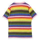 [M] A BATHING APE BAPE MULTICOLOR BORDER T-SHIRT SHORT SLEEVE COTTON MADE IN JAPAN