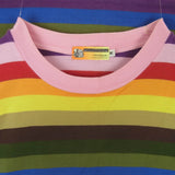 [M] A BATHING APE BAPE MULTICOLOR BORDER T-SHIRT SHORT SLEEVE COTTON MADE IN JAPAN