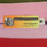 [M] A BATHING APE BAPE MULTICOLOR BORDER T-SHIRT SHORT SLEEVE COTTON MADE IN JAPAN