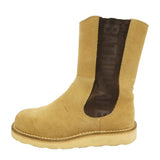 [US5] A BATHING APE BAPE LOGO PRINT SUEDE SIDE-GORE BOOTS BEIGE BROWN