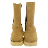 [US5] A BATHING APE BAPE LOGO PRINT SUEDE SIDE-GORE BOOTS BEIGE BROWN