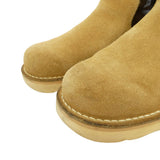 [US5] A BATHING APE BAPE LOGO PRINT SUEDE SIDE-GORE BOOTS BEIGE BROWN