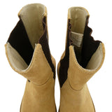 [US5] A BATHING APE BAPE LOGO PRINT SUEDE SIDE-GORE BOOTS BEIGE BROWN