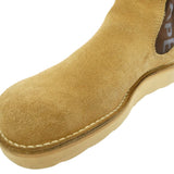 [US5] A BATHING APE BAPE LOGO PRINT SUEDE SIDE-GORE BOOTS BEIGE BROWN