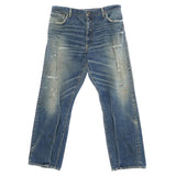 [4] VISVIM 21SS SS JOURNEYMAN PANTS TACKED DMGD-27 INDIGO BLUE
