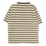 [5] AURALEE GRADIENT STRIPE JERSEY TEE BROWN
