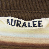 [5] AURALEE GRADIENT STRIPE JERSEY TEE BROWN