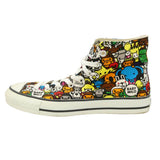 [US9] A BATHING APE BAPE MILO ALL ANIMALS APE STA CANVAS HIGH-TOP SNEAKERS MULTICOLOR