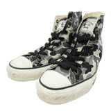 [US8.5] A BATHING APE BAPE x STUSSY APE STA GREY CAMO CANVAS HIGH-TOP SNEAKERS MULTICOLOR