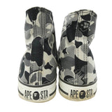 [US8.5] A BATHING APE BAPE x STUSSY APE STA GREY CAMO CANVAS HIGH-TOP SNEAKERS MULTICOLOR