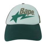 A BATHING APE BAPE STA MESH CAP GREEN WHITE