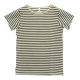 [3] VISVIM 14SS BORDER CREW S/S STRIPED T-SHIRT GREY X OFF-WHITE