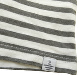 [3] VISVIM 14SS BORDER CREW S/S STRIPED T-SHIRT GREY X OFF-WHITE