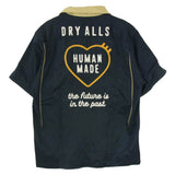 [XL] HUMAN MADE 25SS HM29SH021 BOWLING S/S SHIRT CHAIN-STITCH HEART LOGO DARK NAVY