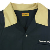 [XL] HUMAN MADE 25SS HM29SH021 BOWLING S/S SHIRT CHAIN-STITCH HEART LOGO DARK NAVY