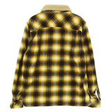 [2] NUMBER (N)INE n(n) BY NUMBER (N)INE LACE-UP PULLOVER BOA CHECK SHIRT YELLOW