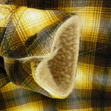 [2] NUMBER (N)INE n(n) BY NUMBER (N)INE LACE-UP PULLOVER BOA CHECK SHIRT YELLOW