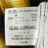 [2] NUMBER (N)INE n(n) BY NUMBER (N)INE LACE-UP PULLOVER BOA CHECK SHIRT YELLOW