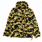 [S] A BATHING APE BAPE 90s-00s 1ST CAMO NYLON ANORAK HOODIE YELLOW CAMO FLEECE-LINED