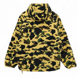 [S] A BATHING APE BAPE 90s-00s 1ST CAMO NYLON ANORAK HOODIE YELLOW CAMO FLEECE-LINED