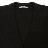 [1] AURALEE 22AW BRUSHED SUPER KID MOHAIR KNIT LONG CARDIGAN DARK BROWN