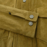 [2] VISVIM 15AW ITALIAN VEGETABLE-TANNED COWHIDE SHELL CONCHO LEATHER TRUCKER JACKET BEIGE