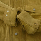 [2] VISVIM 15AW ITALIAN VEGETABLE-TANNED COWHIDE SHELL CONCHO LEATHER TRUCKER JACKET BEIGE