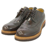 [US10] VISVIM PATRICIAN LEATHER WING TIP SHOES DARK BROWN