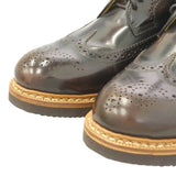 [US10] VISVIM PATRICIAN LEATHER WING TIP SHOES DARK BROWN