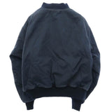 [1] A.PRESSE 26AW VINTAGE SILK B-15C FLIGHT JACKET REVERSIBLE ZIP-UP BOMBER NAVY