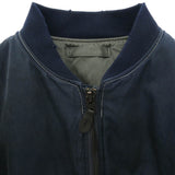 [1] A.PRESSE 26AW VINTAGE SILK B-15C FLIGHT JACKET REVERSIBLE ZIP-UP BOMBER NAVY