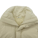 [1] AURALEE 24AW x TEKLA STRIPE DOWN JACKET WHITE